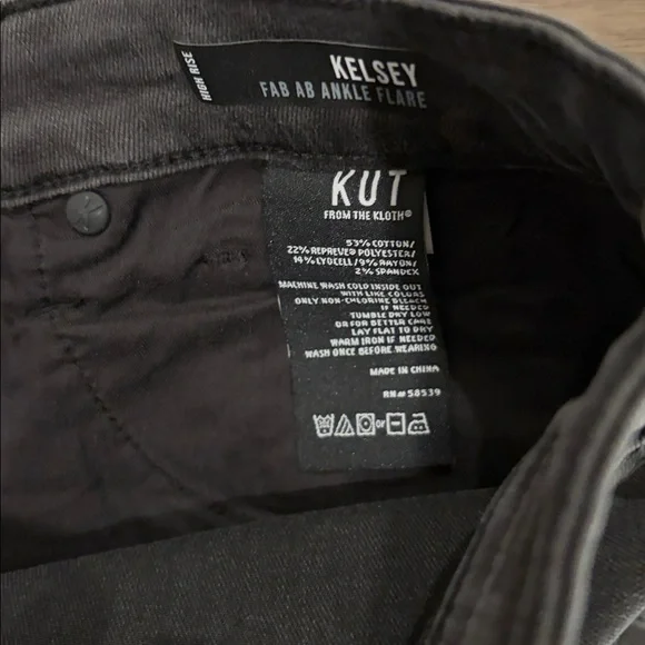 New With Tags Kut From the Kloth Kelsey High Rise Fab Ab Ankle Flare Jeans Sz 10 - Picture 5 of 8
